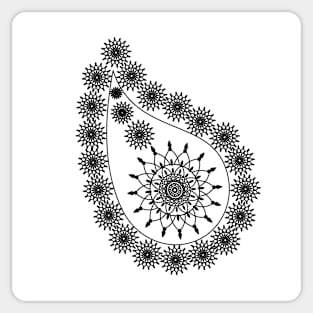 Graphic, geometric decorative, mandalas or henna design in vector. Sticker